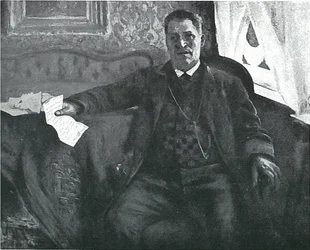 Porträt des Vaters Heinrich Corinth mit Brief